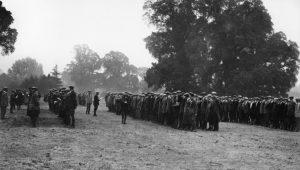 B Company of the 20th Battalion, Royal Fusiliers (3rd Public Schools) during training at Leatherhead